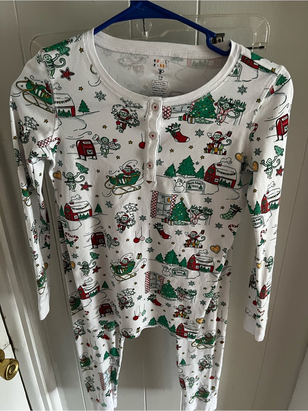 Girls Roller Rabbit Holiday PJ Set